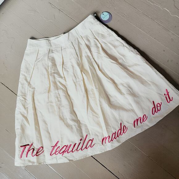 Eva Franco Tequila Made Me Do It Skirt BNWT Sz 12 - Picture 1 of 10